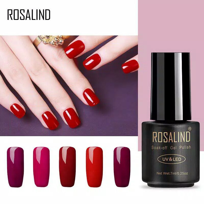 Jual Rosalind RED COLOR SERIES Gel Nail Polish UV LED / Kutek / Cat