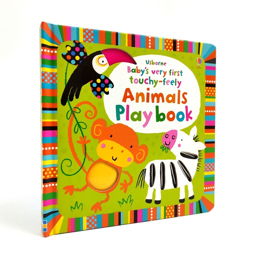 Jual hardcover usborne baby's very first touchy feely animals play book