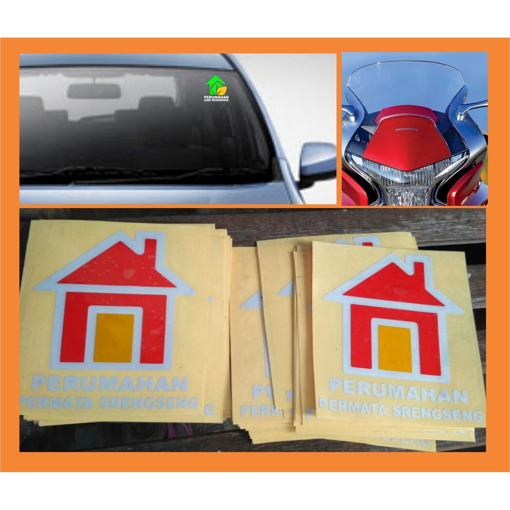 Jual Stiker Cutting Sticker Mobil Motor Tanda Penghuni Perumahan 3