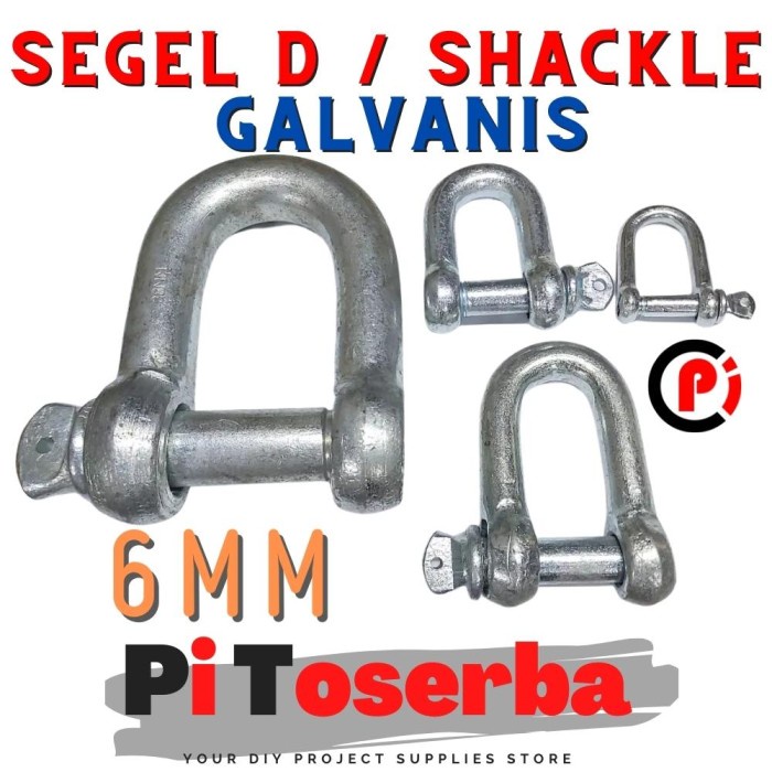 Jual Segel D 6mm M6 / D SHACKLE CLAMP / SAMBUNGAN RANTAI Sling Galvanis ...