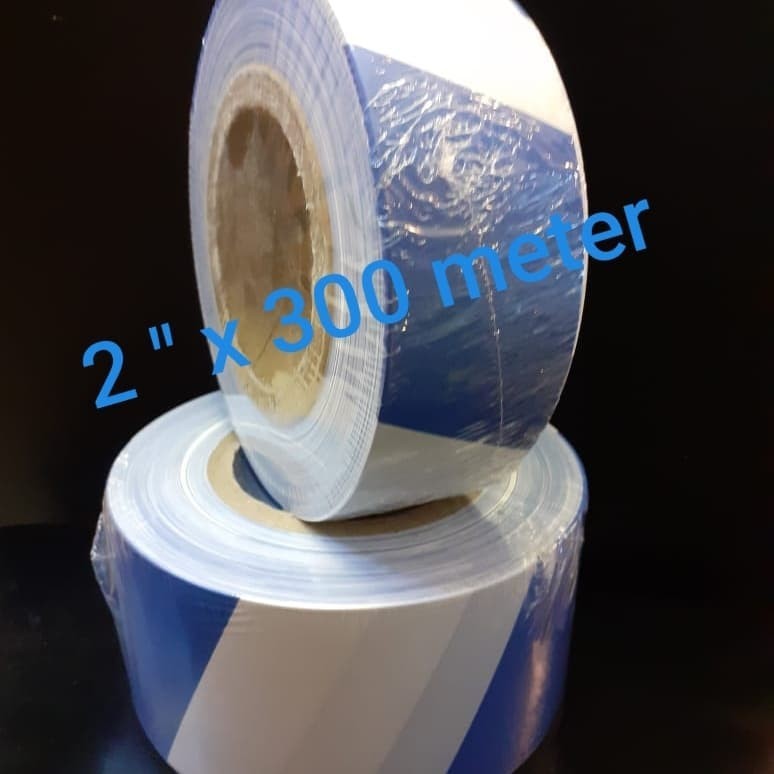 Jual police line 2''x300 biru putih | Shopee Indonesia