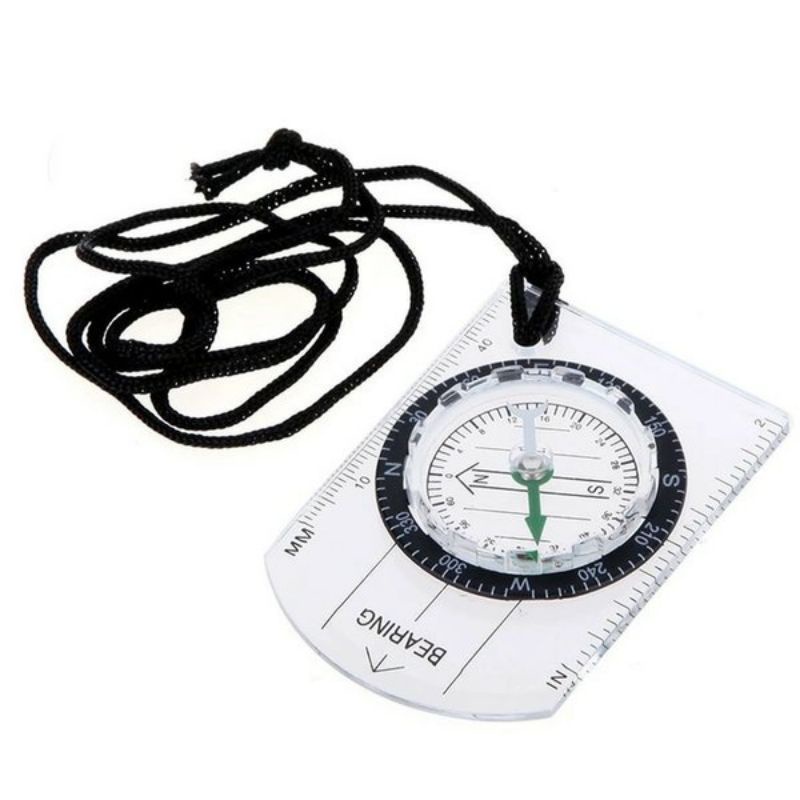 Jual Mini Compass Kompas Penunjuk Arah Portable Scale Ruler Alat ...
