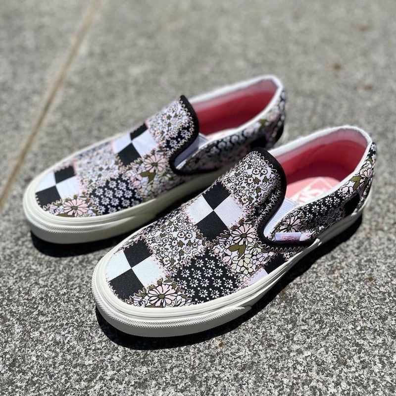 VANS SLIP ON PATCHWORK FLORAL MULTI MARSHMALLOW
