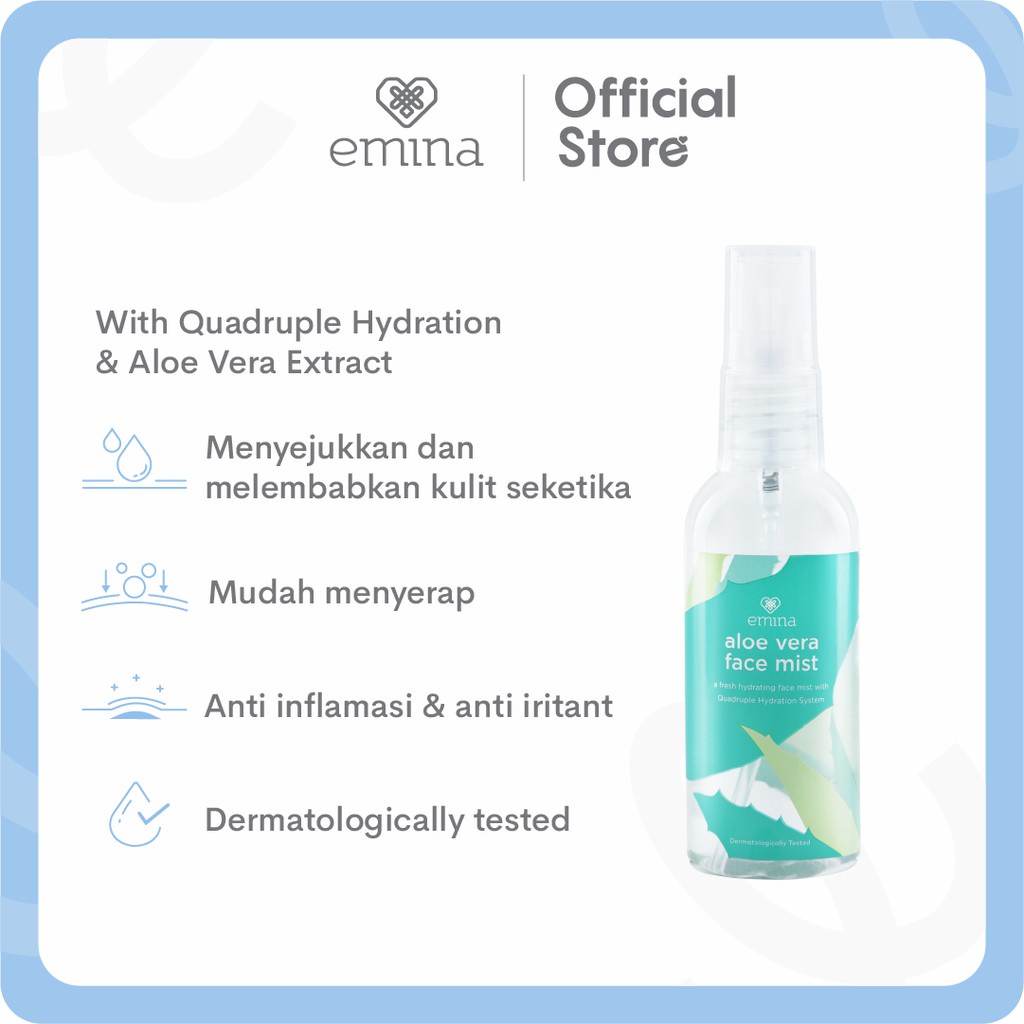 Jual EMINA ALOE VERA FACE MIST / FACE MIST LIDAH BUAYA Shopee Indonesia