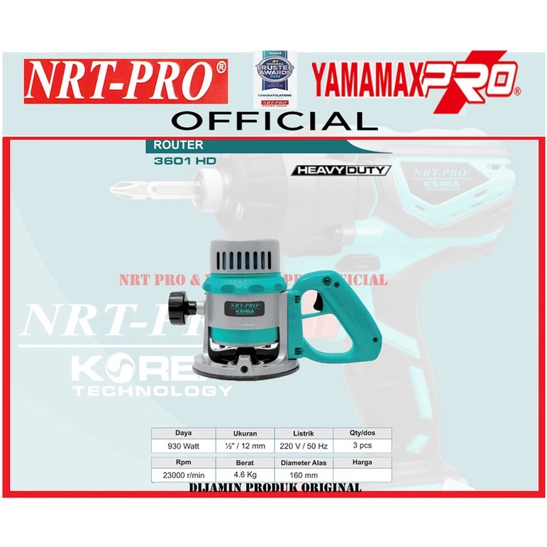 Jual NRT-PRO 3601HD Mesin Profil 12mm Kayu Router Wood Trimmer 12 mm ...