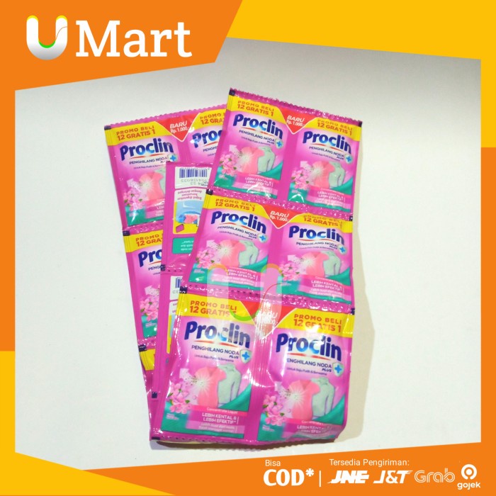 Jual U Mart - Proclin Sachet Renceng 12 pcs Penghilang Noda | Shopee ...