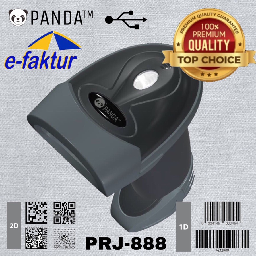 Jual BARCODE SCANNER EFAKTUR 2D/1D PANDA PRJ888 (QR CODEEFAKTUR