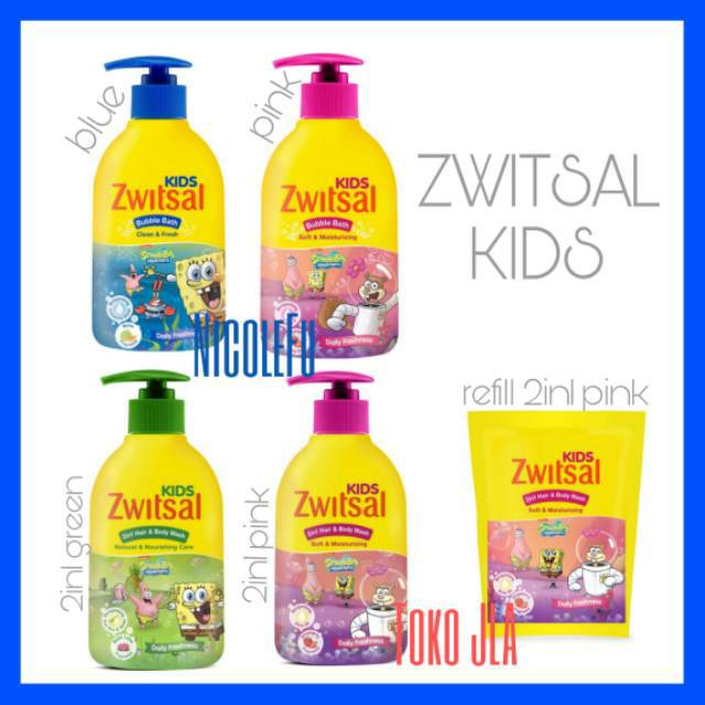 Jual ZWITSAL KIDS 2in1 Hair and Body Wash Bubble Bath 280ml Shopee