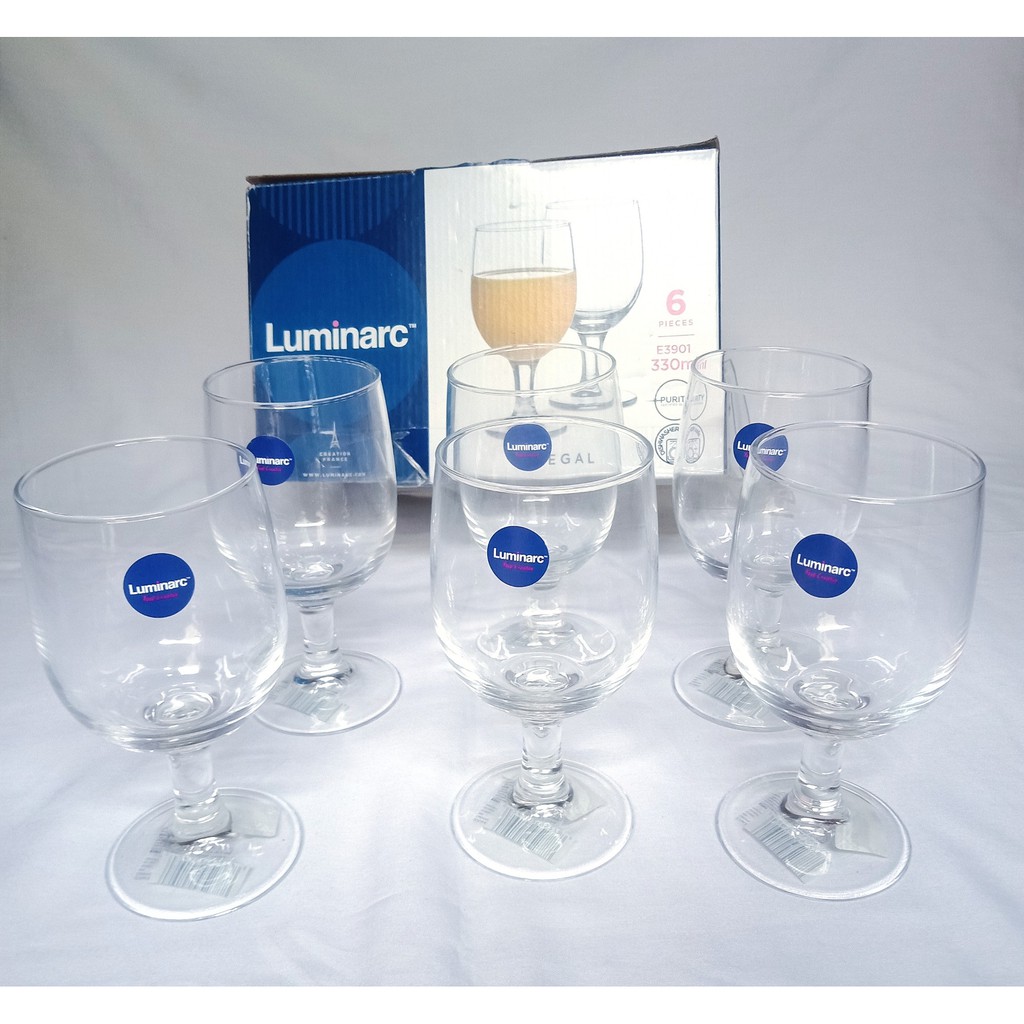 Jual Luminarc Gelas Regal/Gelas Kaki air putih/Warna 11Oz,330 ml,Kode ...
