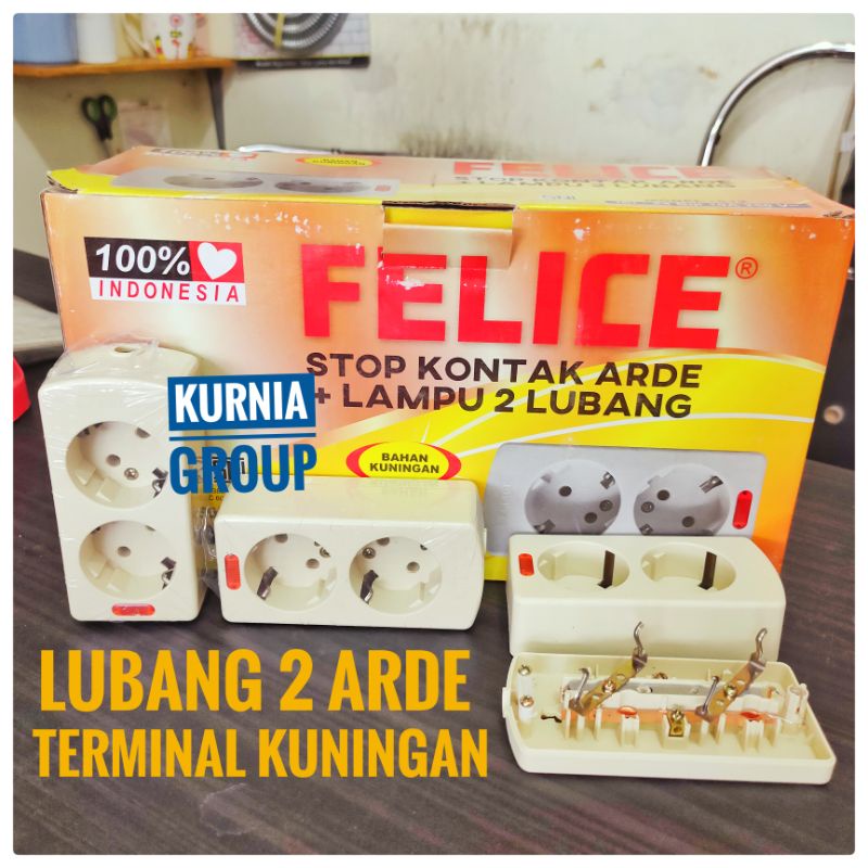 Jual TERMINAL STOP KONTAK 2 LUBANG + LAMPU BAHAN KUNINGAN TEMPEL TEMBOK ...