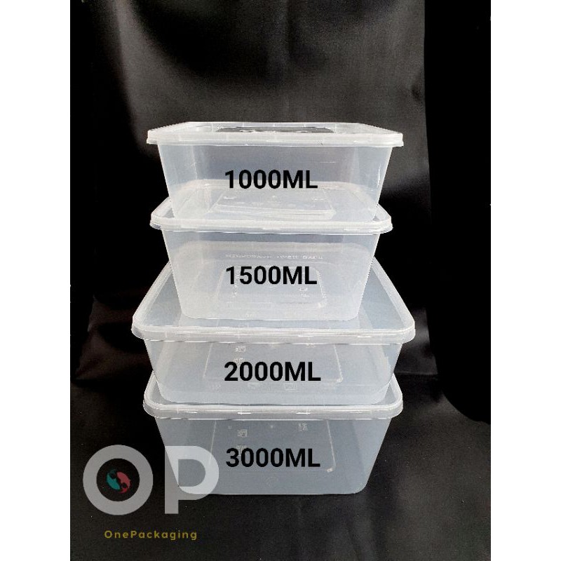 Jual Thinwall Square Thinwall Kotak 1000ml 1500ml 2000ml 3000ml Kotak