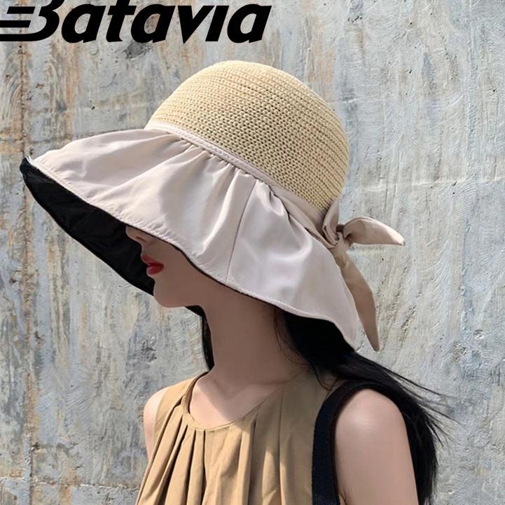 Jual 민 Batavia Topi pantai matahari rajut wanita model korea A Model ...