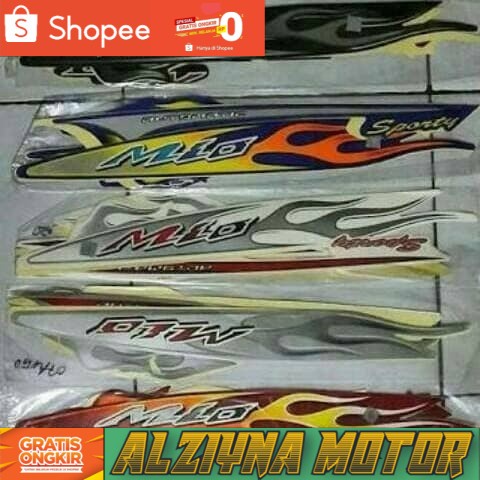 Jual stiker stripping Mio Sporty lama motif api | Shopee Indonesia