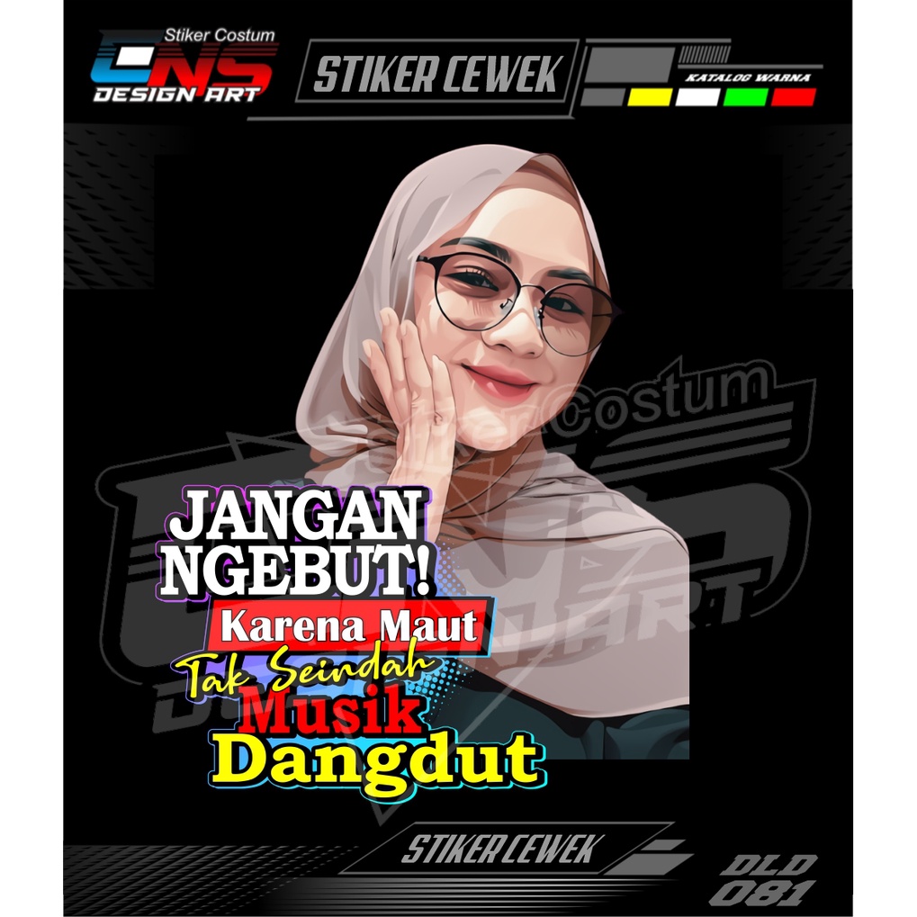 Jual Stiker Cewek Hijab Cantik Seksi Keren Stiker Motor Sticker Mobil Variasi Cewek Keren 5673