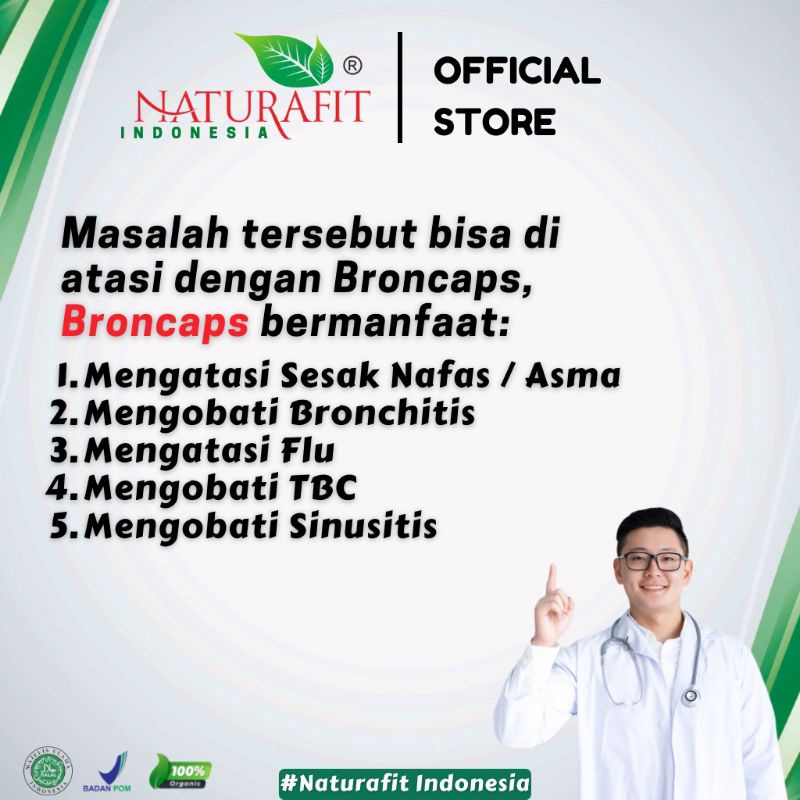 Jual Broncaps / Kapsul Gurah Bronfit Naturafit Premium Obat Herbal Asma ...