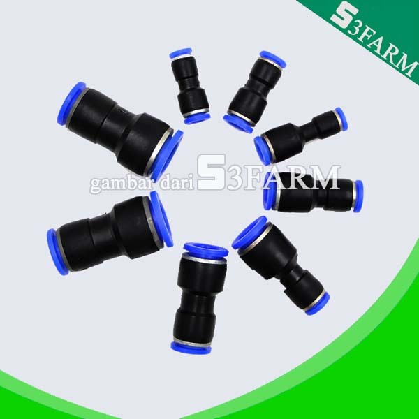 Jual PG12-8 FITTING PNEUMATIC REDUCER LURUS SLIP LOCK JOINER SELANG ...