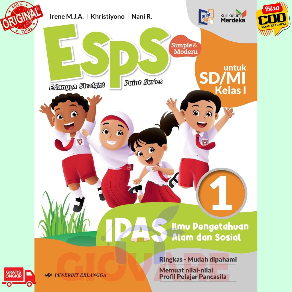 Jual BUKU ESPS IPAS KELAS 1 ERLANGGA KURIKULUM MERDEKA | ESPS IPAS SD ...