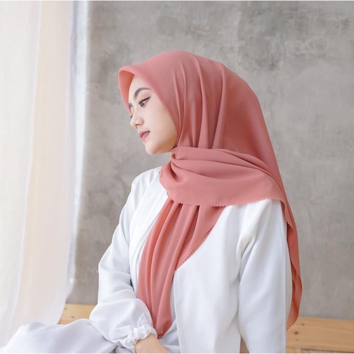 Jual Promo Hijab Voal Segi Empat Lasercut Azara Jilbab Polos Segiempat