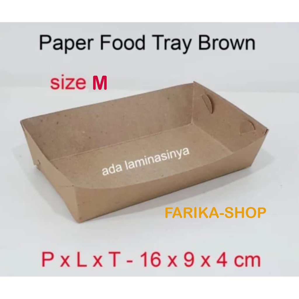 Jual Paper Tray Brown / Paper Food Tray / Food Container / Lunch Box