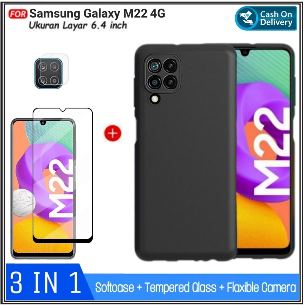 Jual Mondi Store Case Samsung M22 4G / F22 4G SoftCase Free Tempered ...