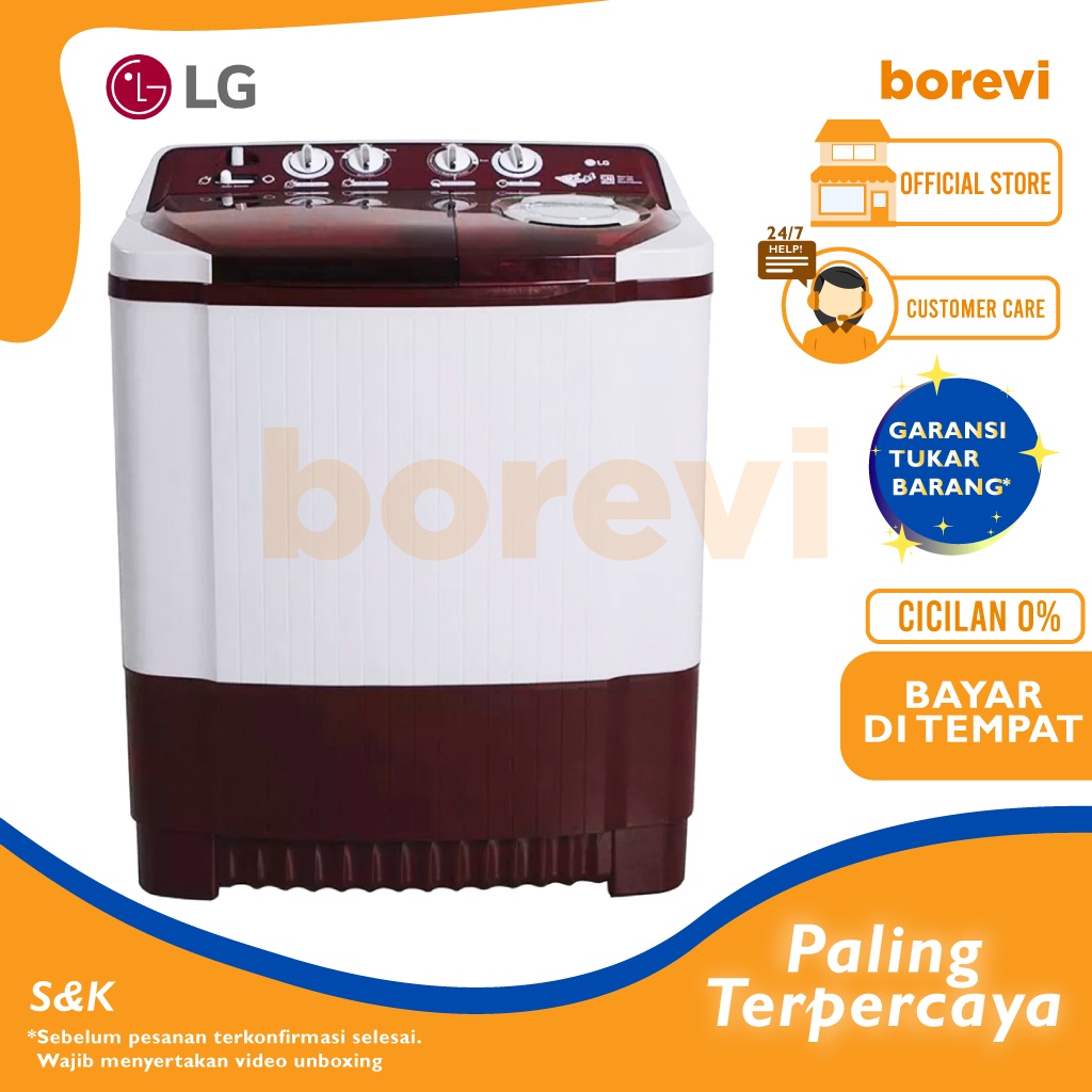 Jual MESIN CUCI LG 9050 R - MESIN CUCI 2 TABUNG 9 KG LG | Shopee Indonesia