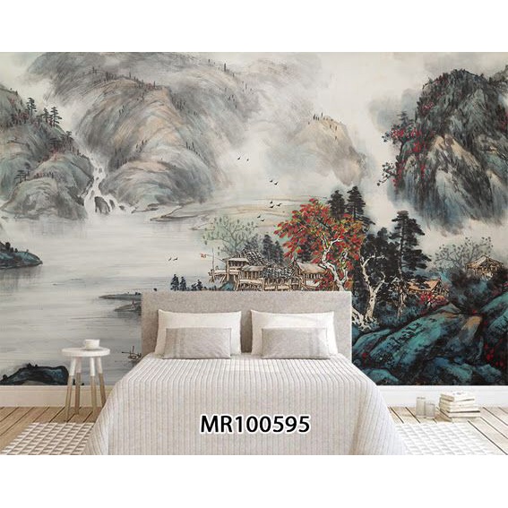 Jual Wallpaper 3d Dinding Photowall Mural Motif Pemandangan Alam Hutan Gold Visual Shopee 9406