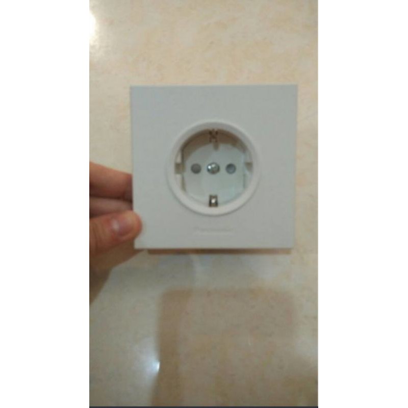 Jual stop kontak single panasonic wide style putih stopkontak colokan ...
