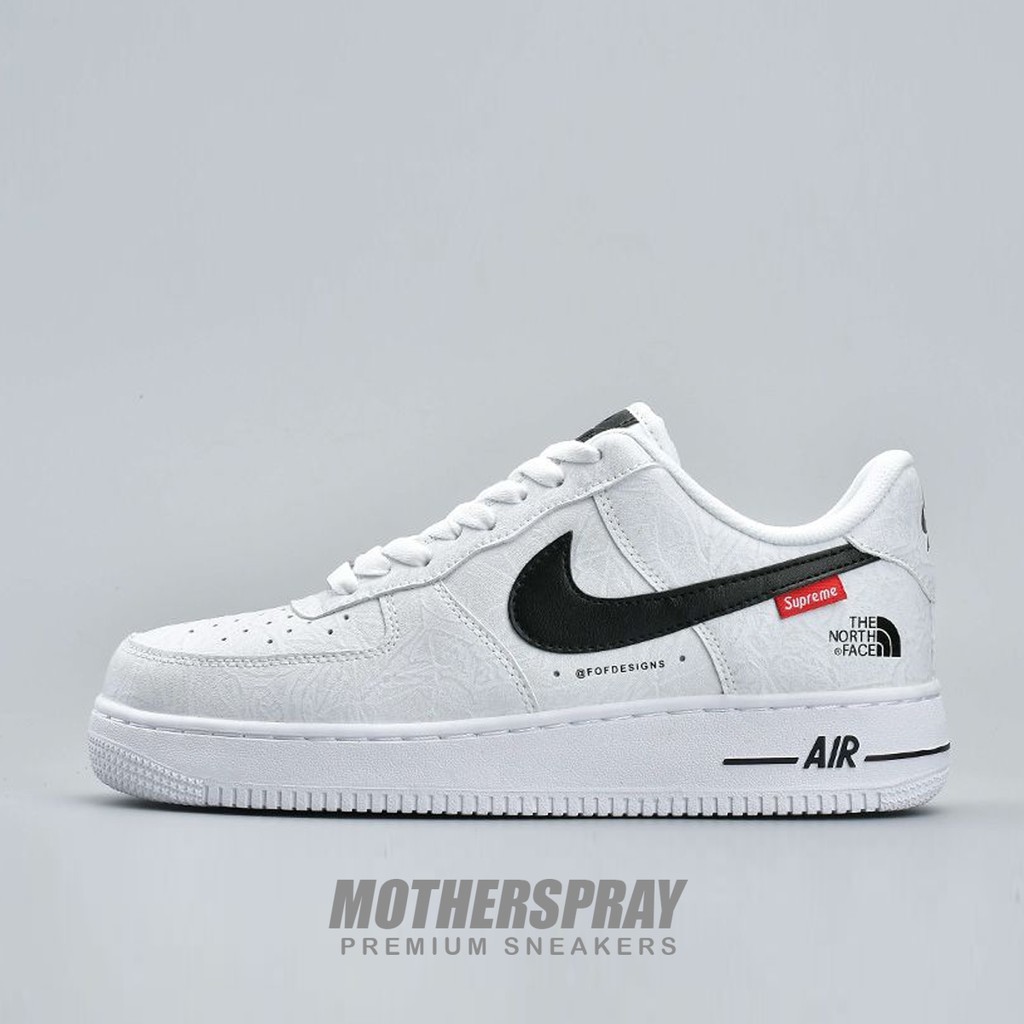 Nike Air Force 1 X Supreme The North Face White terrazzini