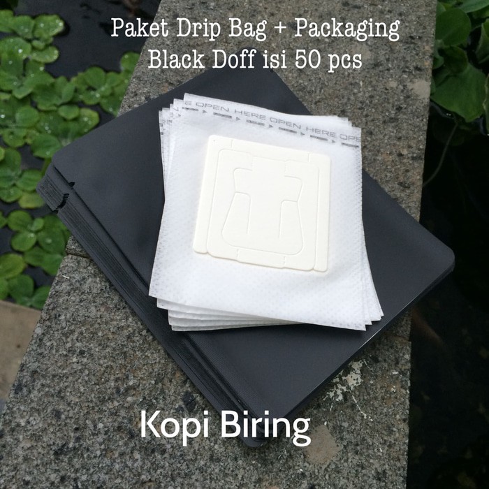 Jual Paket Drip Bag + Packing Black Doff isi 50 pcs | Shopee Indonesia