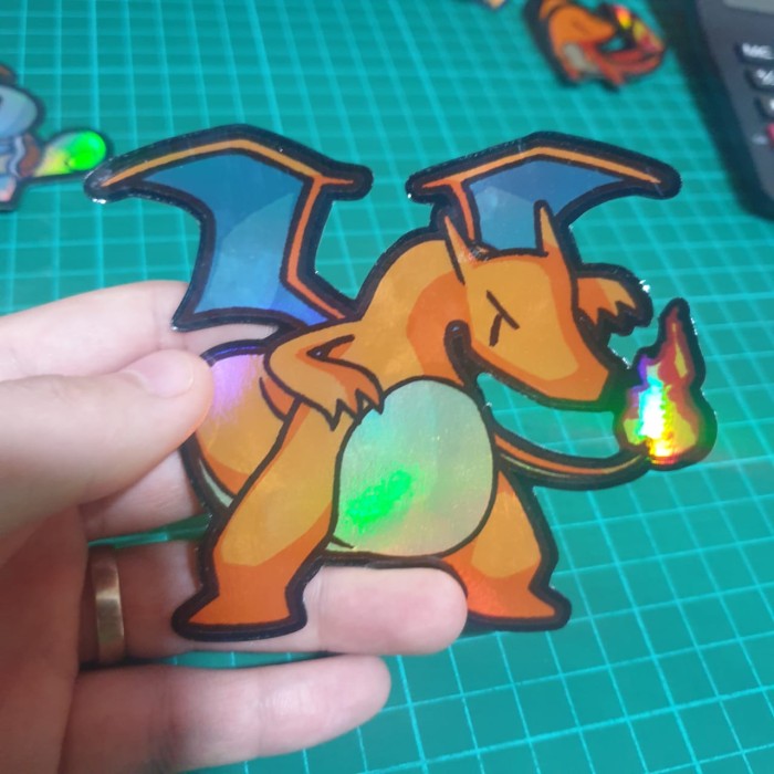 Jual Sticker Hologram Anime Besar Psh522 Pokemon Charizard Shopee Indonesia 9961