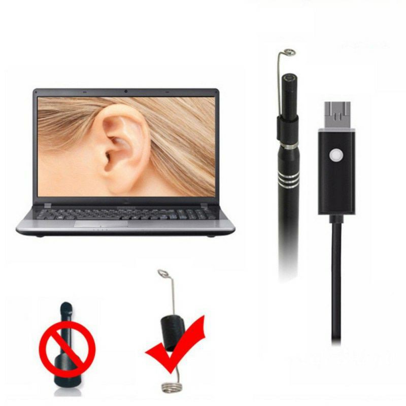 Jual 3 in 1 Kamera Endoscope HD Visual USB Earpick with 6LED - JC- 7MM ...
