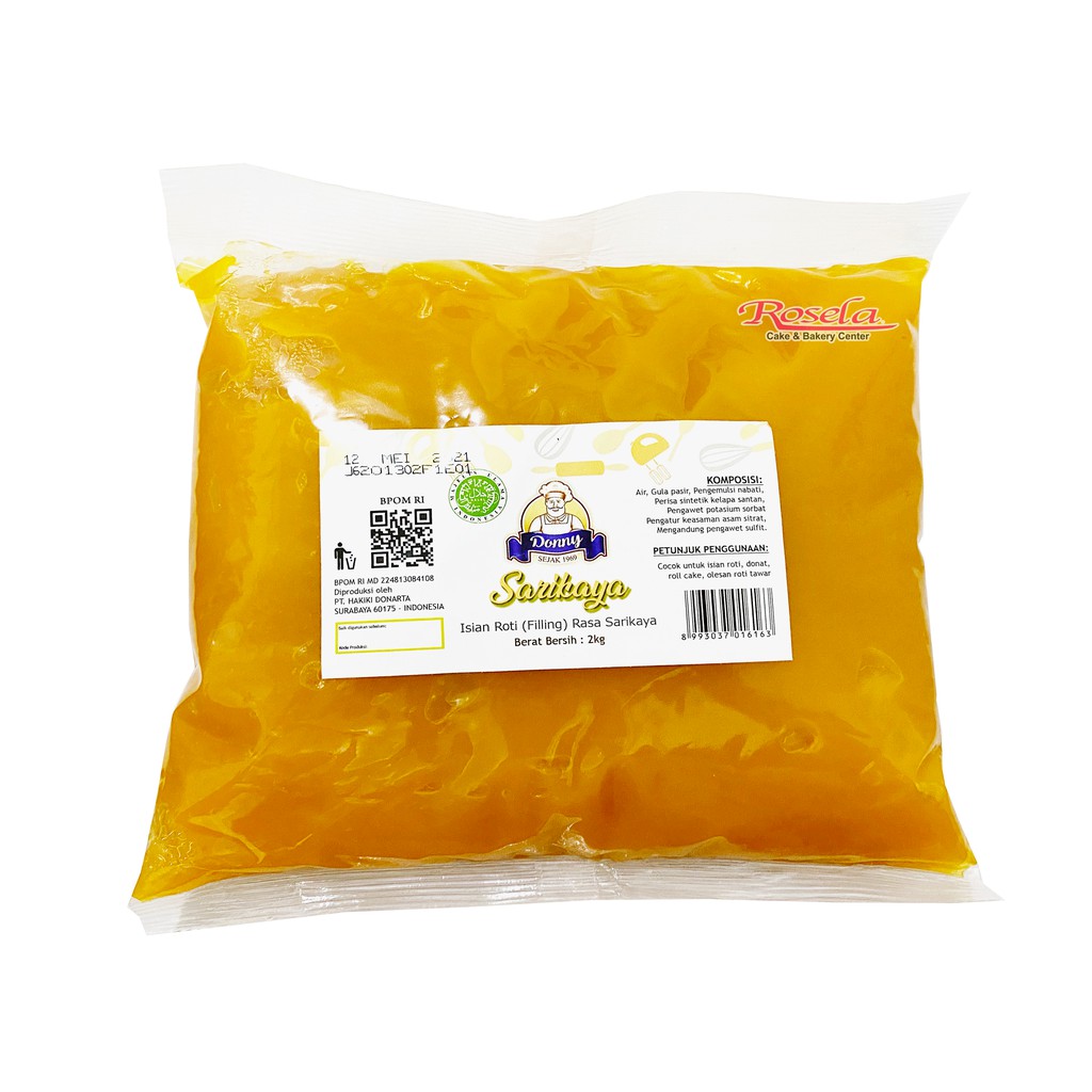 Jual Donny Isian Roti Filling Srikaya / Sarikaya Selai Donny 2 Kg ...