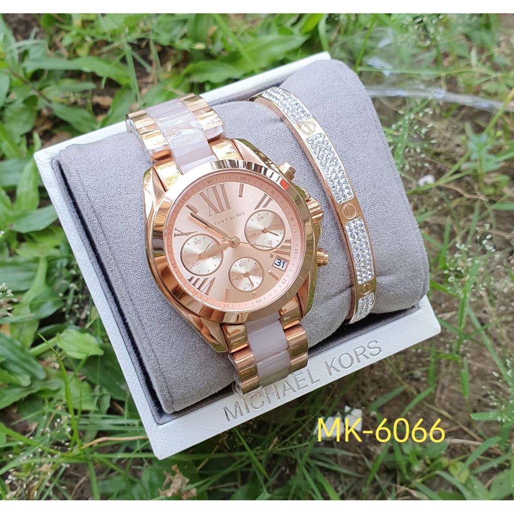 JAM TANGAN 1 PAKET MICHAEL KORS MK 6066 ORIGINAL