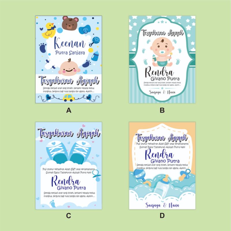 Jual Sticker Aqiqah, Sticker Sepasaran Bayi, Sticker Baby Murah ...