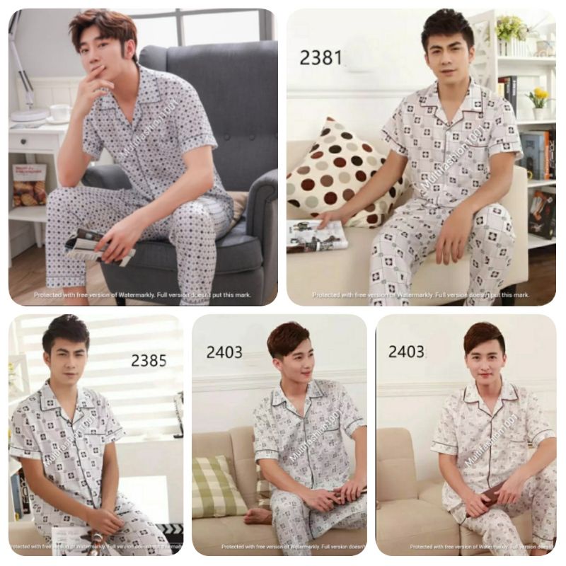 Jual piyama set pria / baju tidur laki-laki / piyama premium import ...