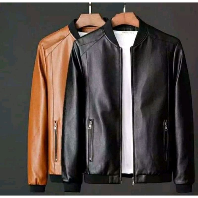 Jual JAKET KULIT ASLI BOMBER JAKET KULIT RACING JAKET KULIT MURAH JAKET  KULIT ASLI GARUT SUKAREGANG | Shopee Indonesia
