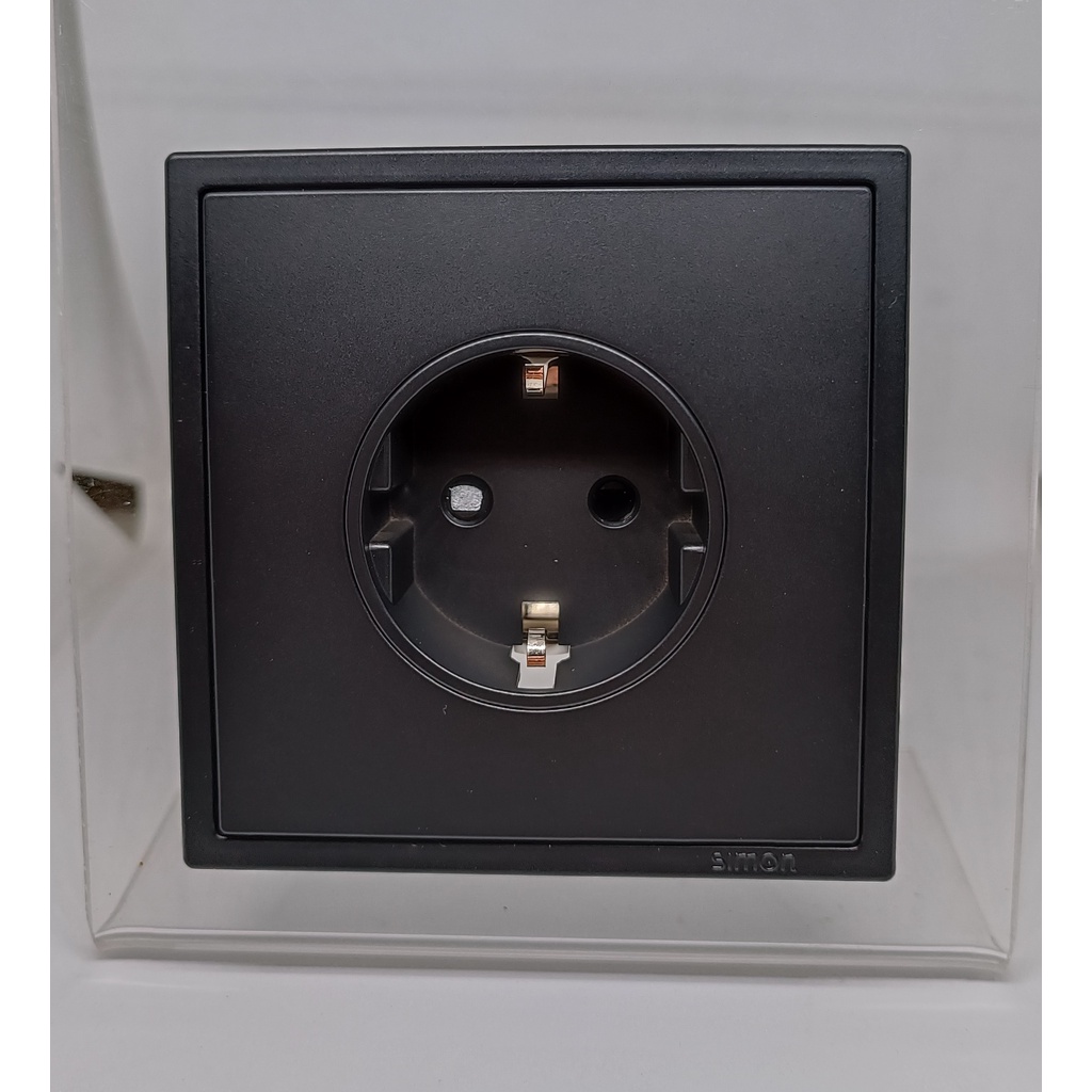 Jual SIMON I7 BLACK DOFF STOPKONTAK SCHUKO / POWER OUTLET | Shopee ...