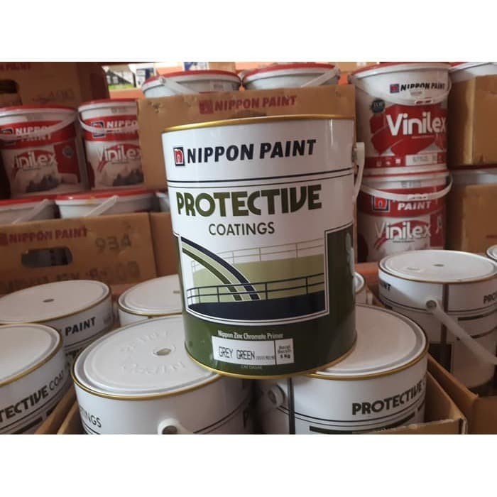 Jual NIPPON Zinc Chromate Primer Grey Green 20kg Meni Besi / KHUSUS