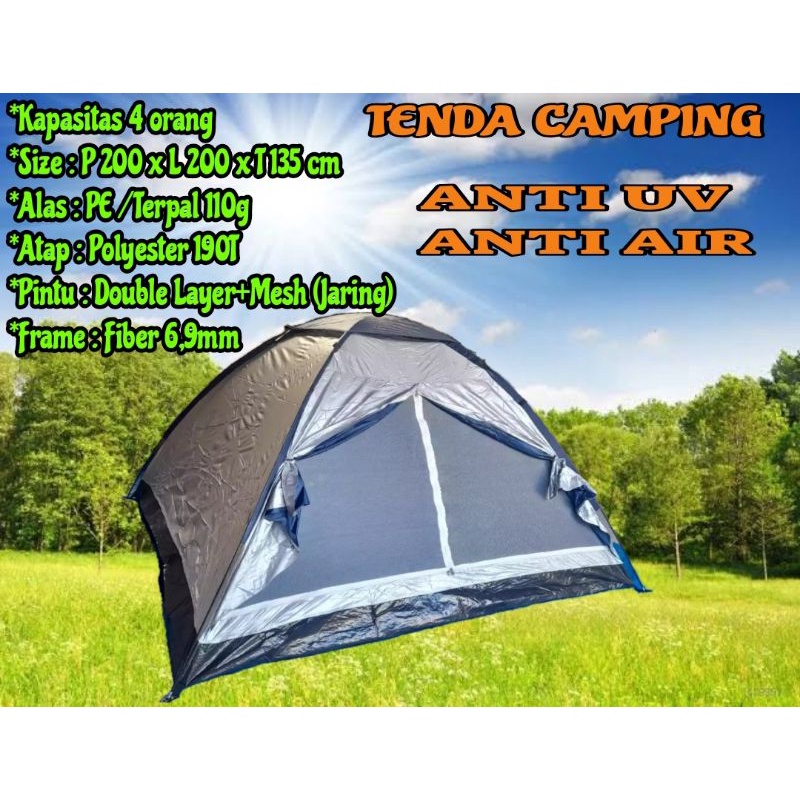 Jual Tenda Camping Dome Orang Single Layer Shopee Indonesia