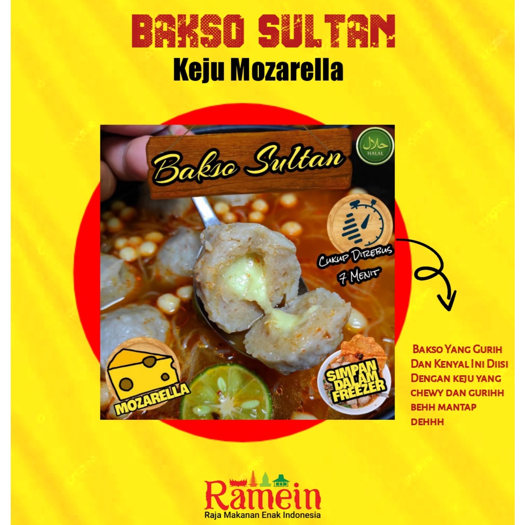 Jual Bakso Sultan Varian Isi Keju Mozarella Makanan Viral Siap Saji