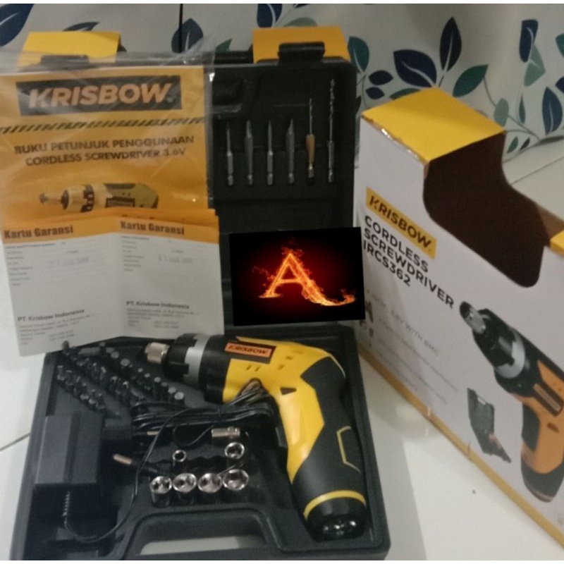 Jual Krisbow Mesin Bor Obeng Cordless Set Screwdriver Volt Shopee