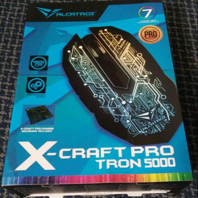 Jual Mouse Gaming Alcatroz X Craft Pro Tron 5000 [Gratis Mousemat] Shopee Indonesia