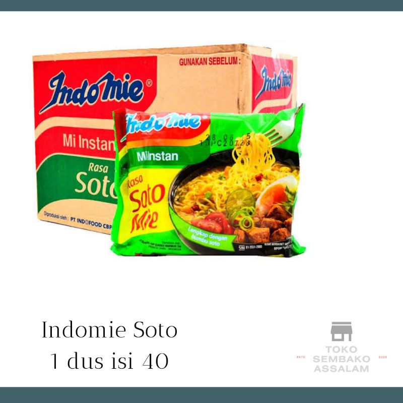 Jual Indomie soto 1 dus isi 40 / indomie mie instan rasa soto | Shopee ...