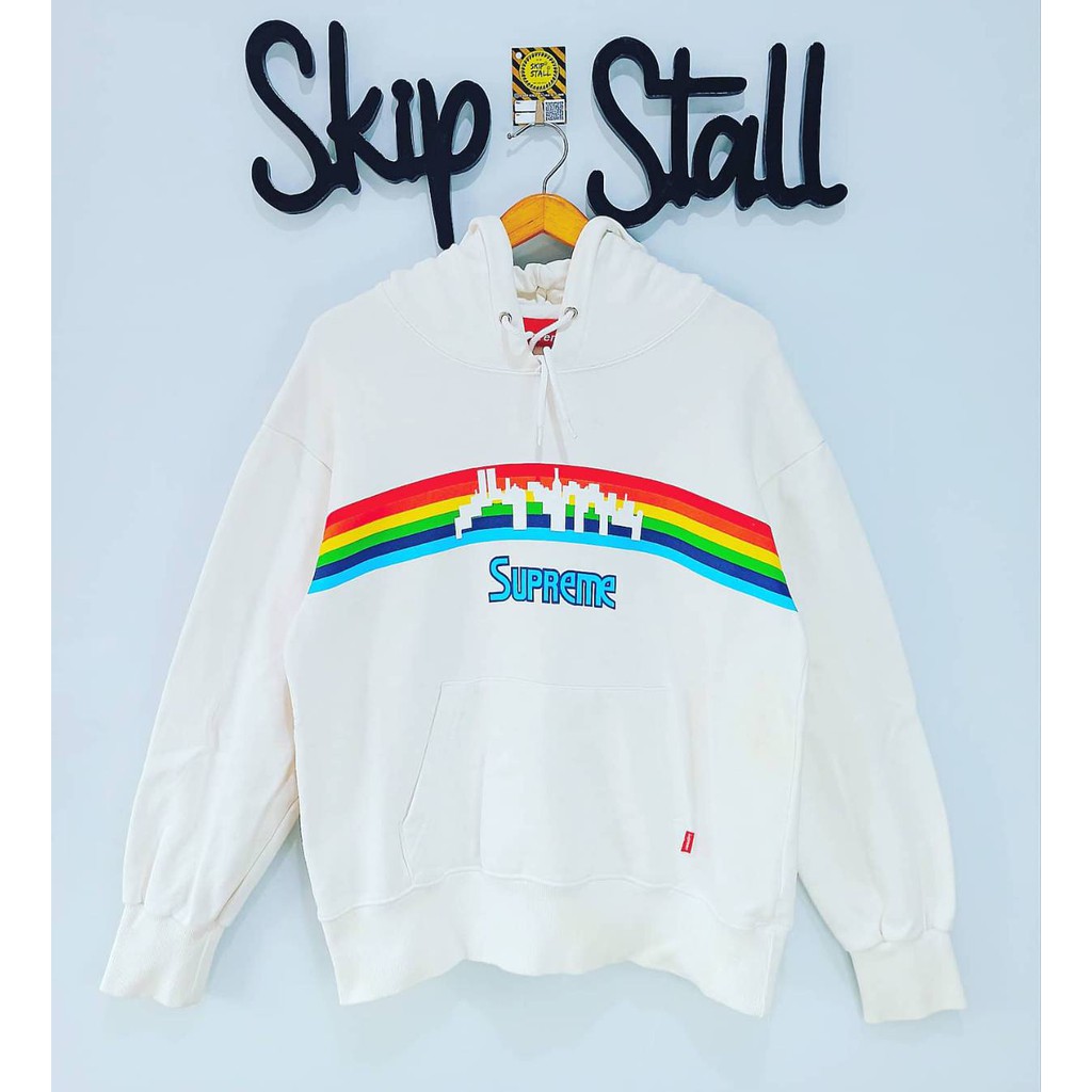 Supreme store rainbow hoodie