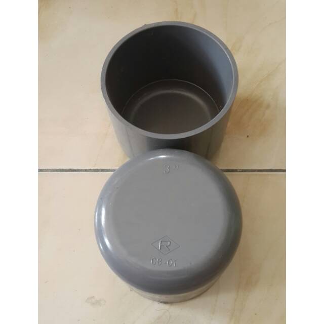 Jual DOP Pipa 3" Inch RUCIKA Dop Polos Tutup Pipa Pvc Paralon 3 Inchi