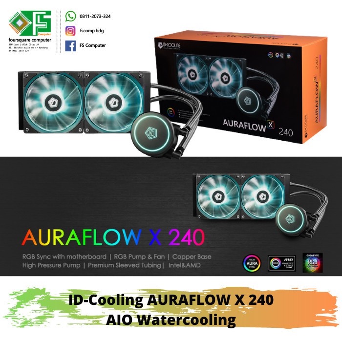 Jual IDCooling ID Cooling AURAFLOW X 240 AIO Water Cooling CPU Cooler