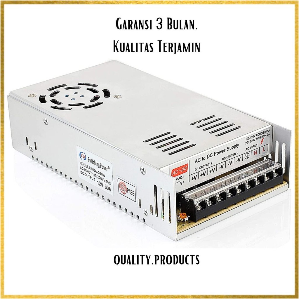 Jual SPITZE Trafo Adaptor Power Supply 12V 30A 360W JAMIN FULL POWER ...