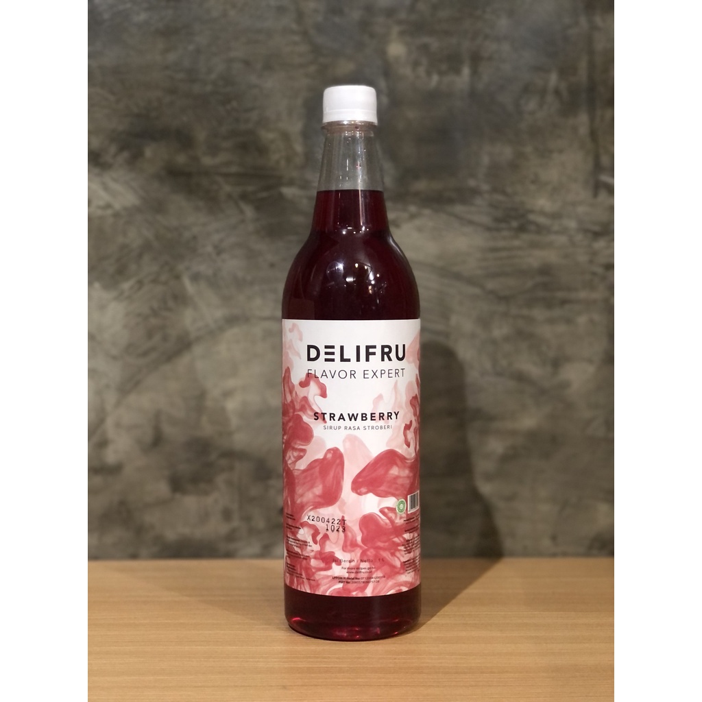 Jual Delifru Syrup Strawberry Liter Rasa Strawberry Liter Shopee Indonesia