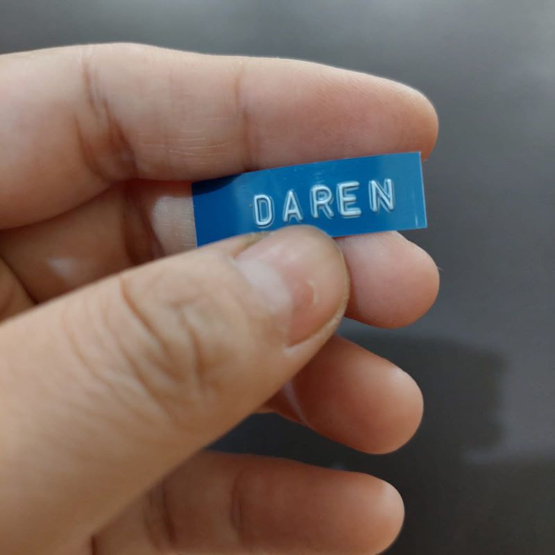 Jual CUSTOM STIKER LABEL NAMA HURUF TIMBUL EMBOS UNTUK ALKITAB ANAK ...
