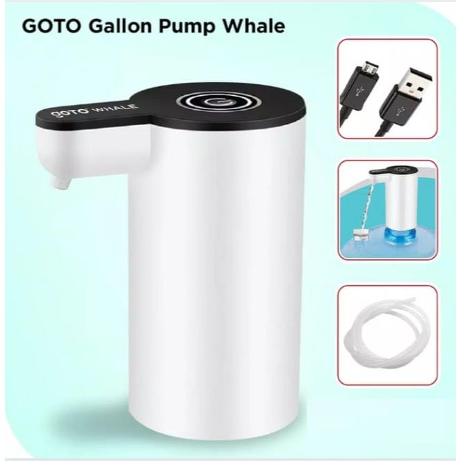 Jual Pompa Galon Electric Elektrik Recharge Goto Whale Gallon Pump